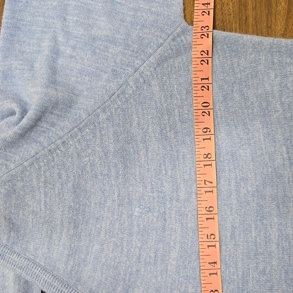 Christian Dior Embroidered Logo V Neck Light Blue Sweater-Size Large - Picture 9 of 15